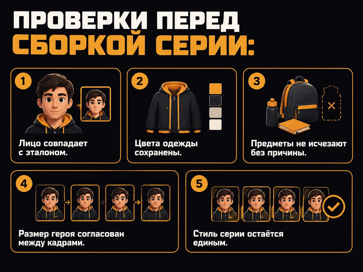 Проверка совпадения внешности и стиля между кадрами