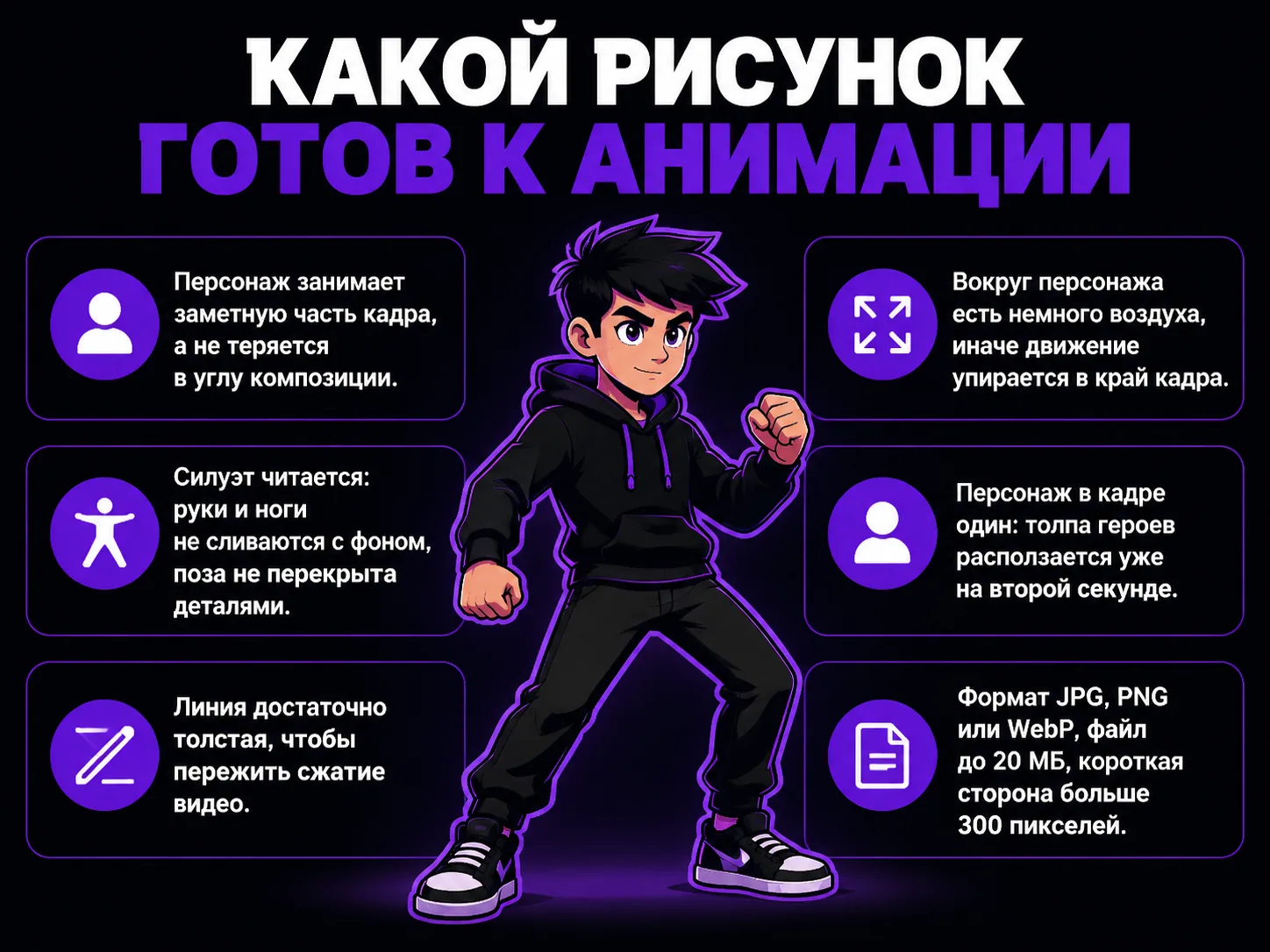 Инфографика с пятью требованиями к исходной иллюстрации и техническими параметрами файла